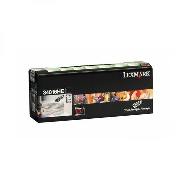 Lexmark oryginalny toner 34016HE, black, 6000s, return, Lexmark E330, E332n, E340, E342n, O