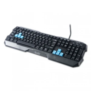 E-blue Polygon, klawiatura US, do gry, odporna na zalanie rodzaj przewodowa (USB), czarna, EOL