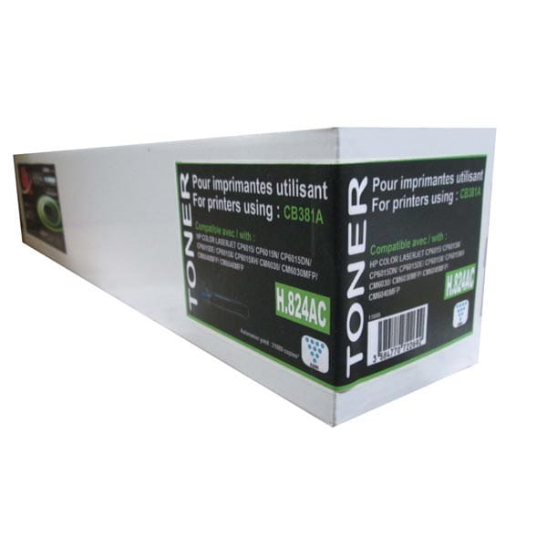 UPrint kompatybilny toner z CB381A, cyan, 21000s, H.824AC, dla HP Color LaserJet CP6015n, dn, xh, CM6030, 6040, UPrint