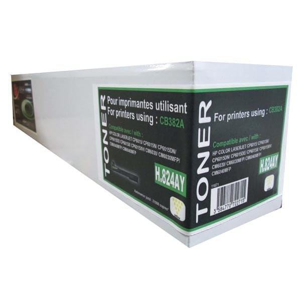 UPrint kompatybilny toner z CB382A, yellow, 21000s, H.824AY, dla HP Color LaserJet CP6015n, dn, xh, CM6030, 6040, UPrint