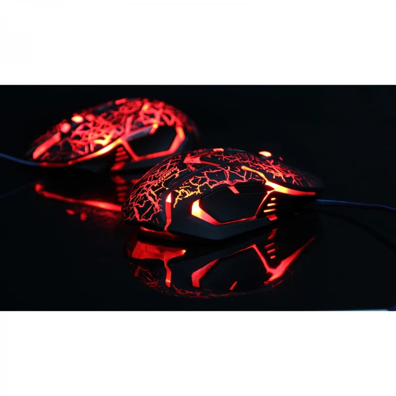 E-Blue Mysz Auroza Gaming, 4000DPI, optyczna, 6kl., 1 scroll, przewodowa USB, czarna, do gry