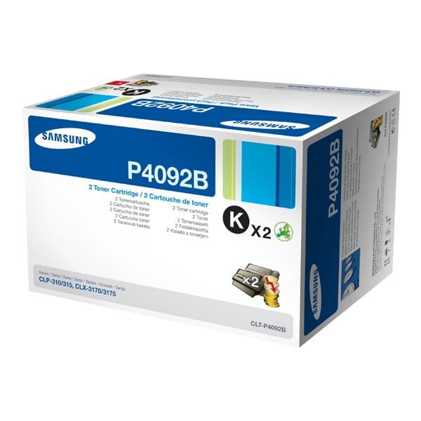 HP oryginalny toner SU391A, CLT-P4092B, black, 1500s, P4092B, Samsung CLX-3170, CLX-3175, CLX-3176, CLX-4175, dual pack, O