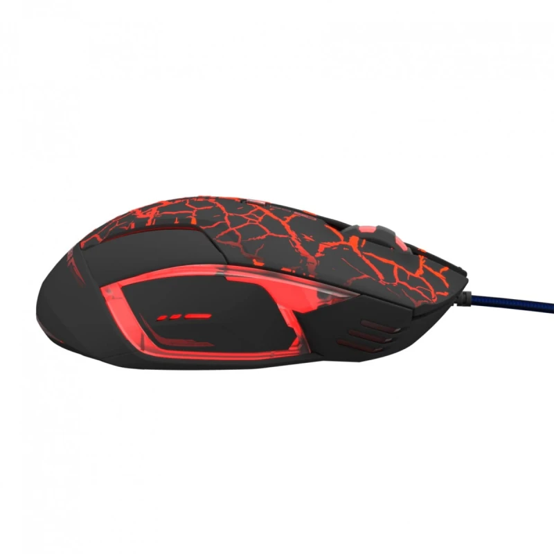 E-Blue Mysz Mazer Pro, 2500DPI, optyczna, 6kl., 1 scroll, przewodowa USB, czarno-czerwona, do gry