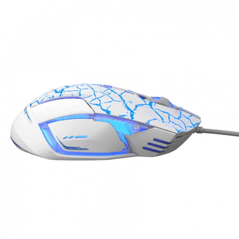 E-Blue Mysz Mazer Pro, 2500DPI, optyczna, 6kl., 1 scroll, przewodowa USB, biało-niebieska, do gry
