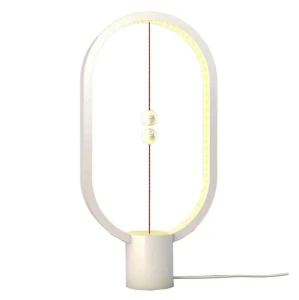 Lampka nocna Heng Balance Ellipse, biała, 5V/1A, ciepła biel, USB, z włącznikiem magnetycznym, Allocacoc