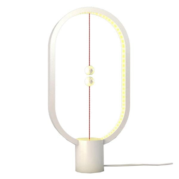 Lampka nocna Heng Balance Ellipse, biała, 5V/1A, ciepła biel, USB, z włącznikiem magnetycznym, Allocacoc