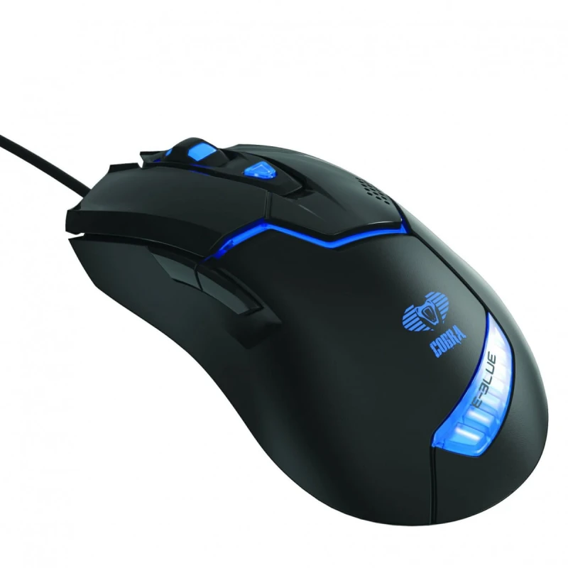 E-Blue Mysz Cobra 622, 1600DPI, optyczna, 6kl., 1 scroll, przewodowa USB, czarna, do gry