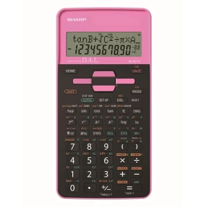 Sharp Kalkulator EL-531THBPK, czarno-różowe, szkolny