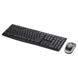 Logitech MK270, zestaw klawiatura z bezprzewodową myszą laserową, AAA, CZ/SK, multimedialny, 2.4 [GHz], bezprzewodowa, czarna