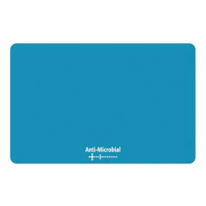 Podkładka pod mysz, Polyprolylen, niebieska, 24x19cm, 0.4mm, Logo, antybakteryjna