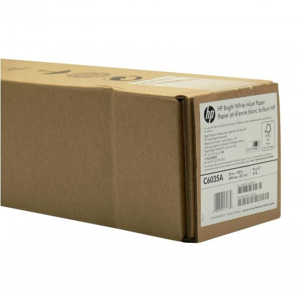 HP 610/45.7/Bright White Inkjet Paper, matowy, 24", C6035A, 90 g/m2, papier, 610mmx45.7m, biały, do drukarek atramentowych, rolka,