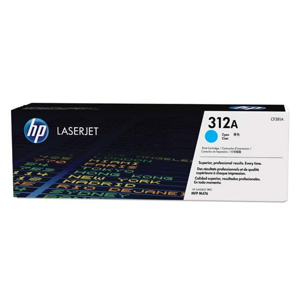 HP oryginalny toner CF381A, cyan, 2700s, HP 312A, HP Color LaserJet Pro MFP M476dn, MFP M476dw, MFP M47, 720g, O