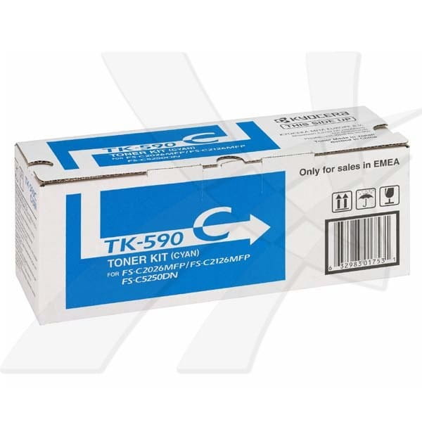 Kyocera oryginalny toner TK590C, cyan, 5000s, 1T02KVCNL0, Kyocera FS-C 2026, 2126MFP, O