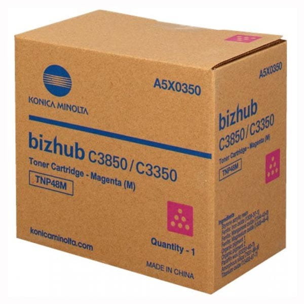 Konica Minolta oryginalny toner A5X0350, magenta, 10000s, TNP48M, Konica Minolta Bizhub C3350, C3850, O