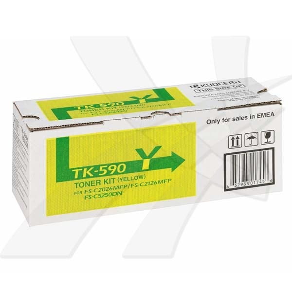 Kyocera oryginalny toner TK590Y, yellow, 5000s, 1T02KVANL0, Kyocera FS-C 2026, 2126MFP, O