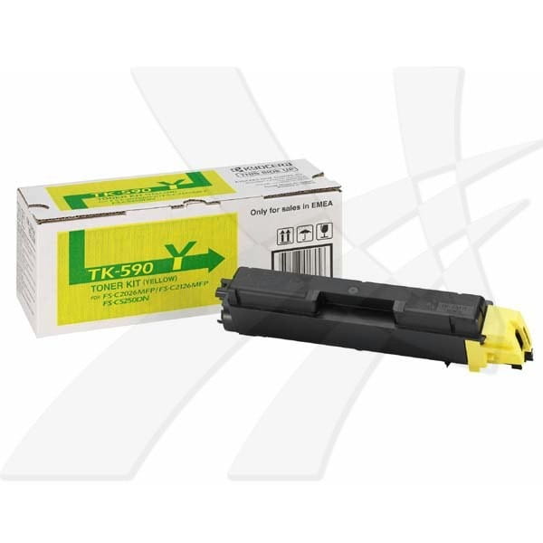 Kyocera oryginalny toner TK590Y, yellow, 5000s, 1T02KVANL0, Kyocera FS-C 2026, 2126MFP, O