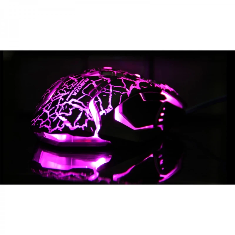 E-Blue Mysz Auroza Gaming, 4000DPI, optyczna, 6kl., 1 scroll, przewodowa USB, czarna, do gry