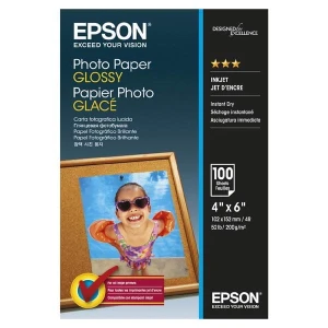 Epson Photo Paper, C13S042548, foto papier, połysk, biały, 10x15cm, 4x6", 200 g/m2, 100 szt., atrament