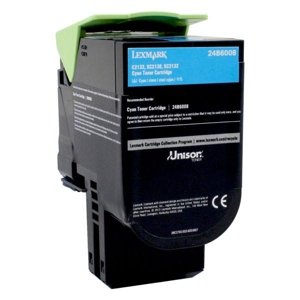 Lexmark oryginalny toner 24B6008, cyan, 3000s, 24B6008, high capacity, Lexmark O