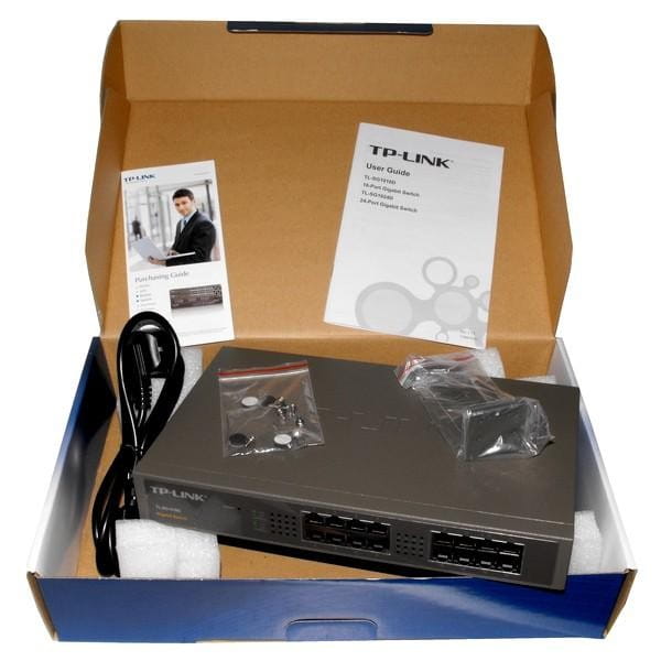 TP-LINK switch TL-SG1016D 1000Mbps, automatyczne uczenie się adr. MAC, auto MDI MDIX