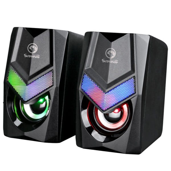 Marvo głośniki SG-118, 2.0, 6W, czarne, regulacja głośności, do gry, 150Hz-20kHz, RGB