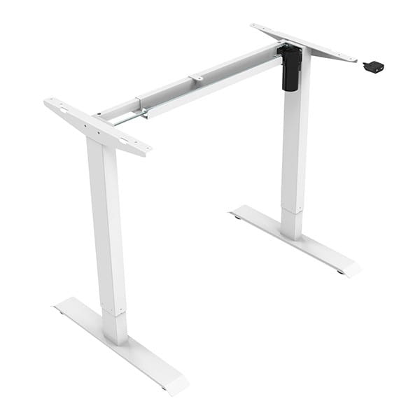 Biurko, elektycznie regulowany, Blat wiśnia, 75x120cm, regulacja wysokości 500mm, 100V-240V, biały, 70 kg nośność, ergo