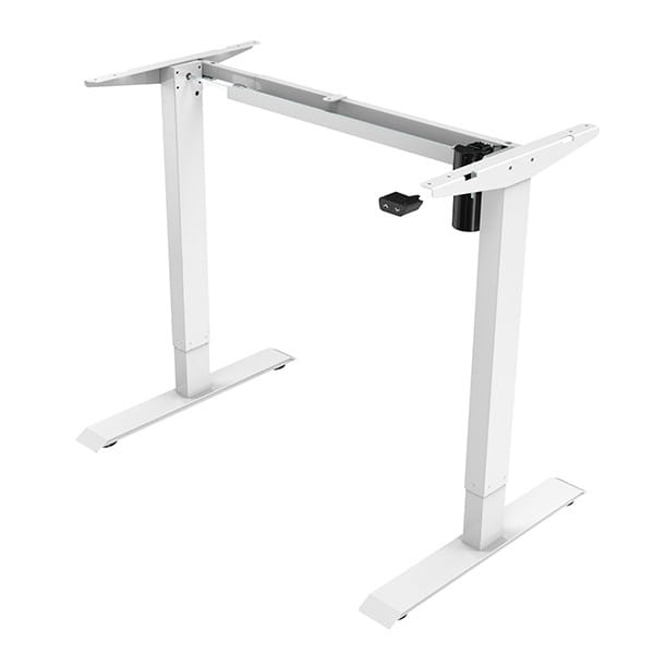 Biurko, elektycznie regulowany, Blat jawor, 75x140cm, regulacja wysokości 500mm, 100V-240V, biały, 70 kg nośność, ergo
