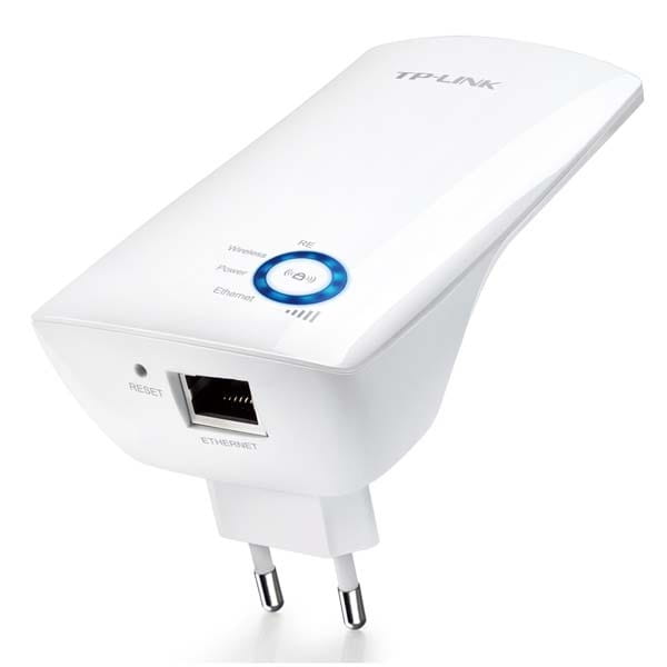 TP-LINK extender/ wzmacniacz TL-WA850RE 2.4GHz, 300Mbps, zintegrowana bateria anténa, 802.11n, Most Ethernet, WPS