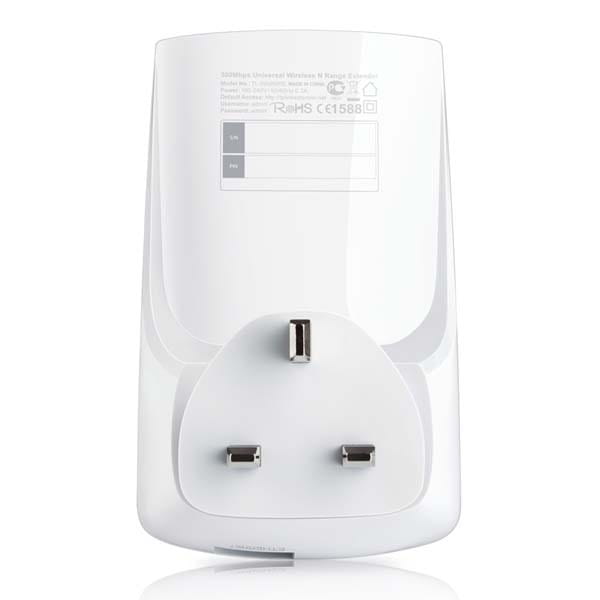 TP-LINK extender/ wzmacniacz TL-WA850RE 2.4GHz, 300Mbps, zintegrowana bateria anténa, 802.11n, Most Ethernet, WPS