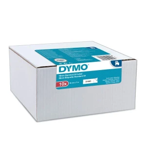 Dymo oryginalny taśma do drukarek etykiet, Dymo, 2093098, czarny druk/biały podkład, 7m, 19mm, op. 10 szt, cena za opakowanie, D1