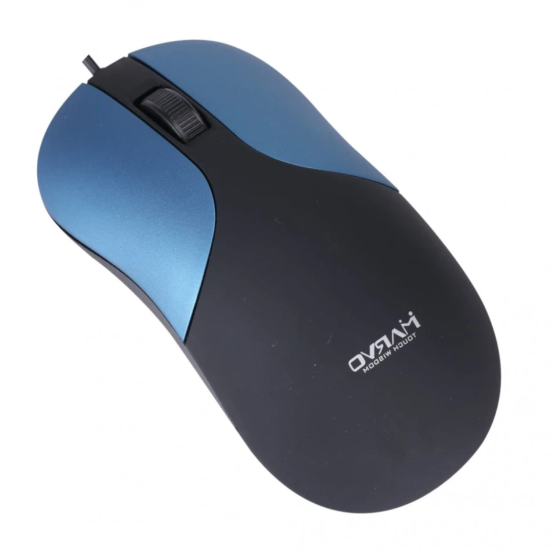 Marvo Mysz DMS002BL, 1200DPI, optyczna, 3kl., 1 scroll, niebieska, biurowy