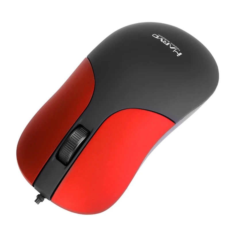 Marvo Mysz DMS002RD, 1200DPI, optyczna, 3kl., 1 scroll, czarno-czerwona, biurowy