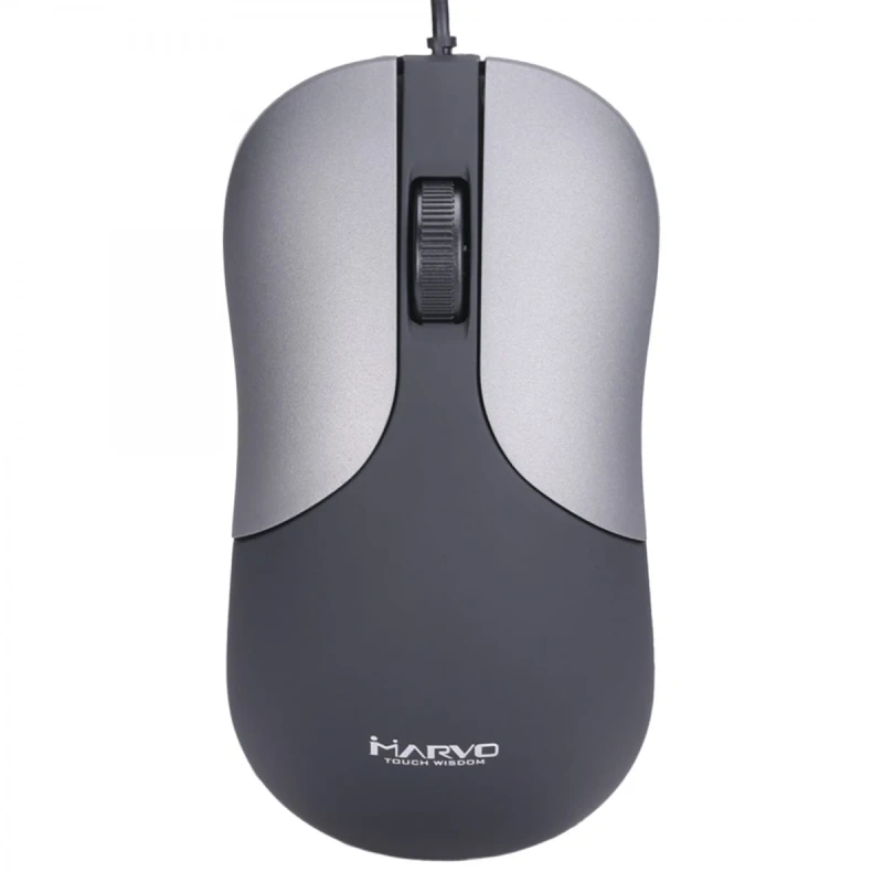 Marvo Mysz DMS002GY, 1200DPI, optyczna, 3kl., 1 scroll, szara, biurowy