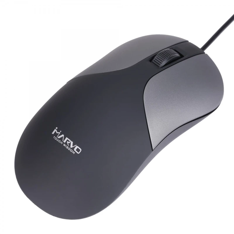 Marvo Mysz DMS002GY, 1200DPI, optyczna, 3kl., 1 scroll, szara, biurowy
