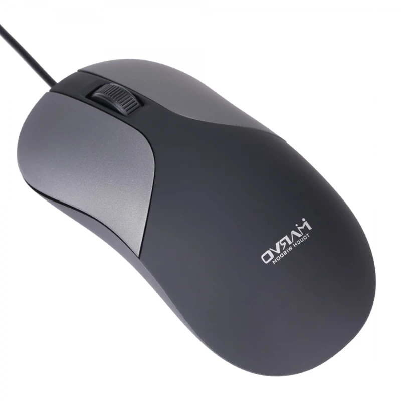 Marvo Mysz DMS002GY, 1200DPI, optyczna, 3kl., 1 scroll, szara, biurowy