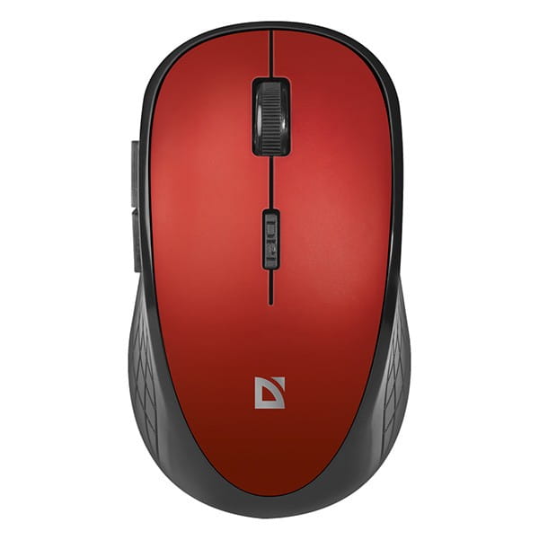 Defender Mysz Hit MM-415, 1600DPI, 2.4 [GHz], optyczna, 6kl., 1 scroll, bezprzewodowa, czarno-czerwona, 2 szt AAA, nano odbiornik
