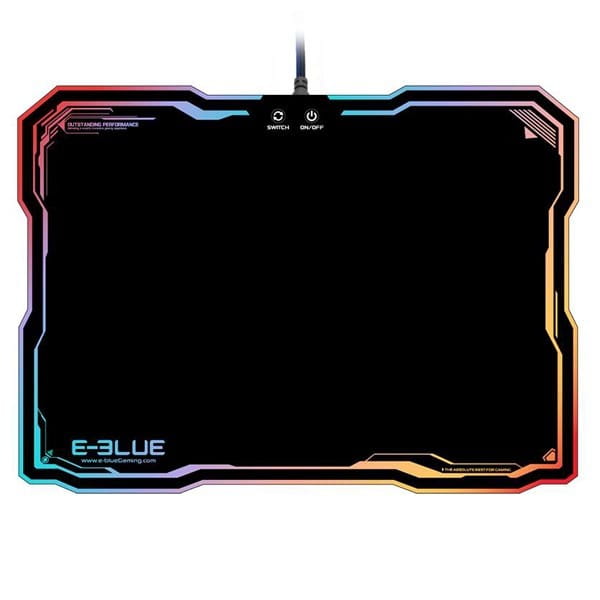 Podkładka pod mysz, RGB podsvícení, do gry, czarna, E-Blue