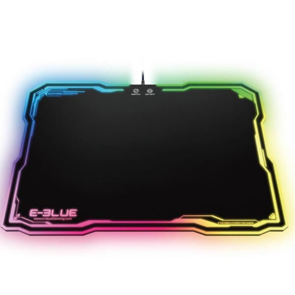 Podkładka pod mysz, RGB podsvícení, do gry, czarna, E-Blue