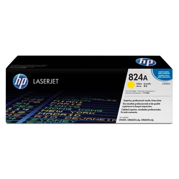 HP oryginalny toner CB382A, yellow, 21000s, HP 824A, HP Color LaserJet CP6015n, dn, xh, CM6030, 6040, O