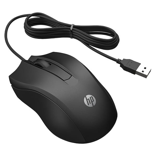 HP 1600DPI, optyczna, 3kl., 1 scroll, czarna, 1 szt