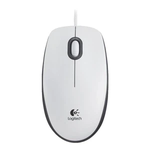 Mysz przewodowa, Logitech B100, biała, optyczna, 800DPI