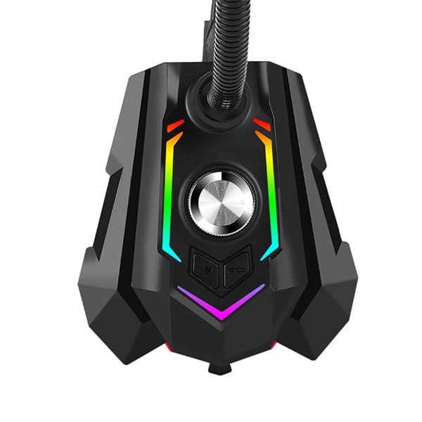 Marvo, Mikrofon dla gracza Marvo MIC-05, mikrofon, regulacja głosności, czarny, podświetlenie RGB, uchwyt na telefon