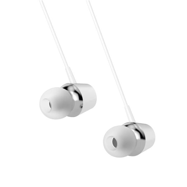 HP DHE-7000, słuchawki z mikrofonem, regulacja głośności, biała, douszne typ 3.5 mm jack