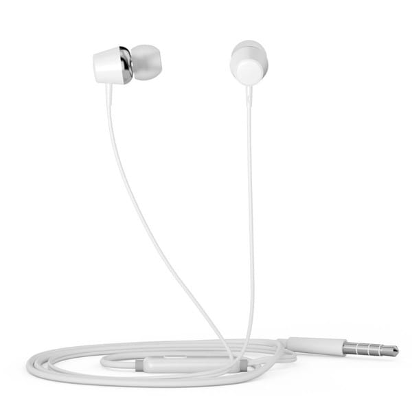 HP DHE-7000, słuchawki z mikrofonem, regulacja głośności, biała, douszne typ 3.5 mm jack