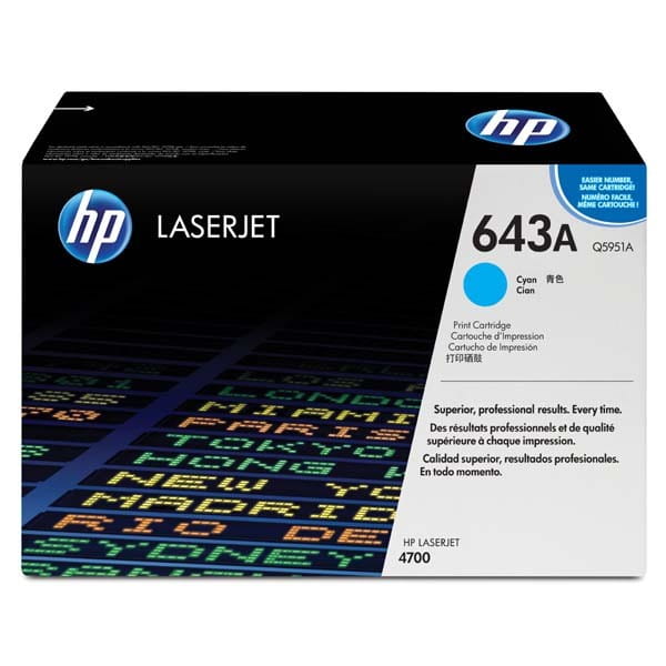 HP oryginalny toner Q5951A, cyan, 10000s, HP 643A, HP Color LaserJet 4700, n, dn, dtn, ph+, O