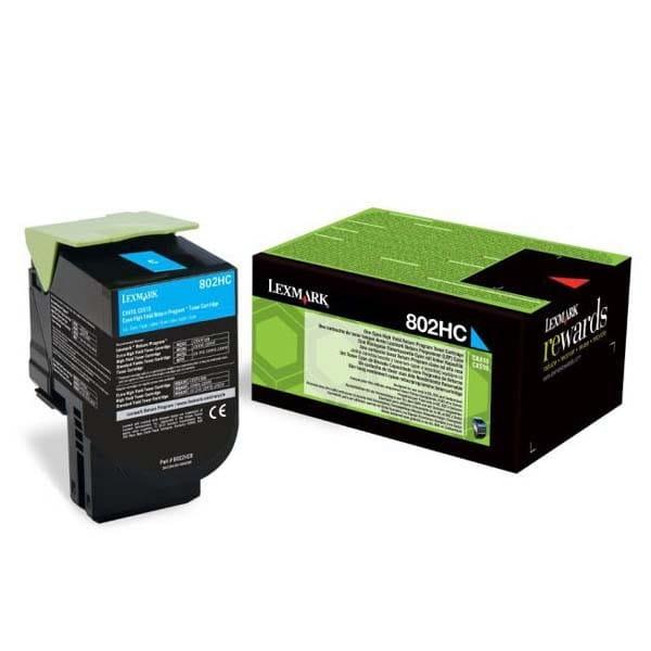 Lexmark oryginalny toner 80C2HC0, cyan, 3000s, return, Lexmark CX410, 510, O