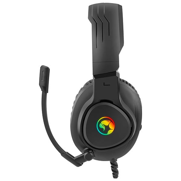 Marvo HG8958, słuchawki z mikrofonem, regulacja głośności, czarna, do gry, 3.5 mm jack + rozdvojka + USB