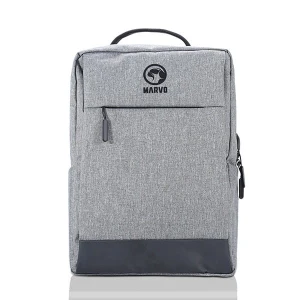 Plecak na  notebook 15.6", BA-03, szary, nylon, port USB do ładowania, Marvo