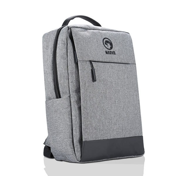 Plecak na  notebook 15.6", BA-03, szary, nylon, port USB do ładowania, Marvo