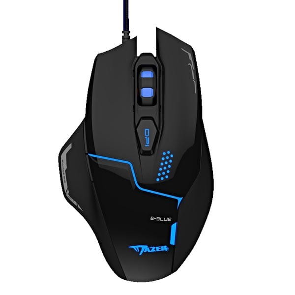 E-Blue Mysz Mazer V2, 2500DPI, optyczna, 6kl., 1 scroll, przewodowa USB, czarna, do gry